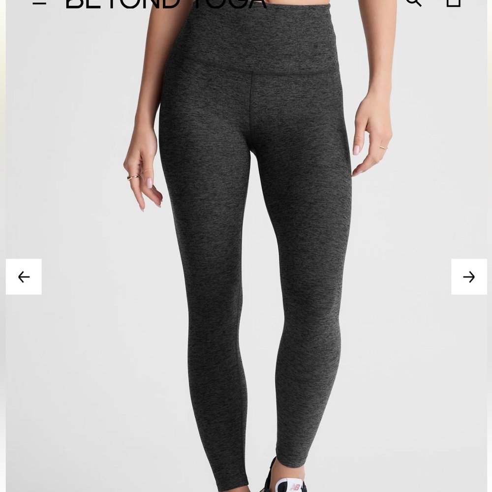 Beyond Yoga | Spacedye caught in the midi Heather Black Charcoal Leggings